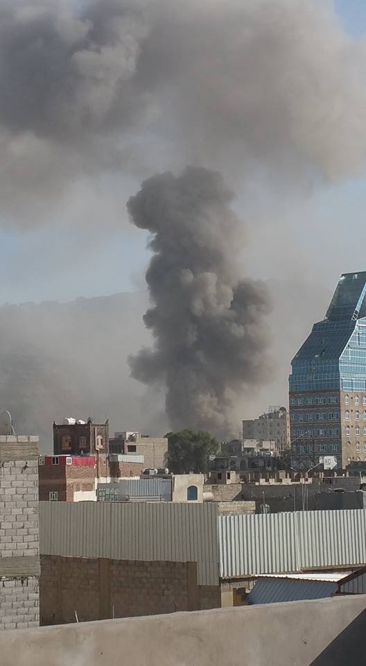 التحالف يشن هجوما جويا عنيفا على العاصمة صنعاء