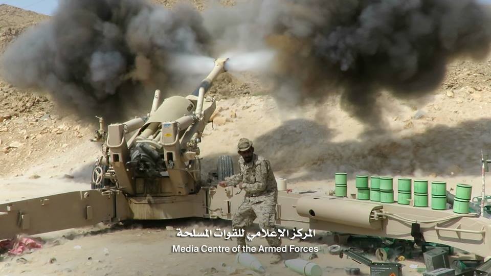 الجيش الوطني يقصف المليشيات في معقلها بقذائف مدفعية