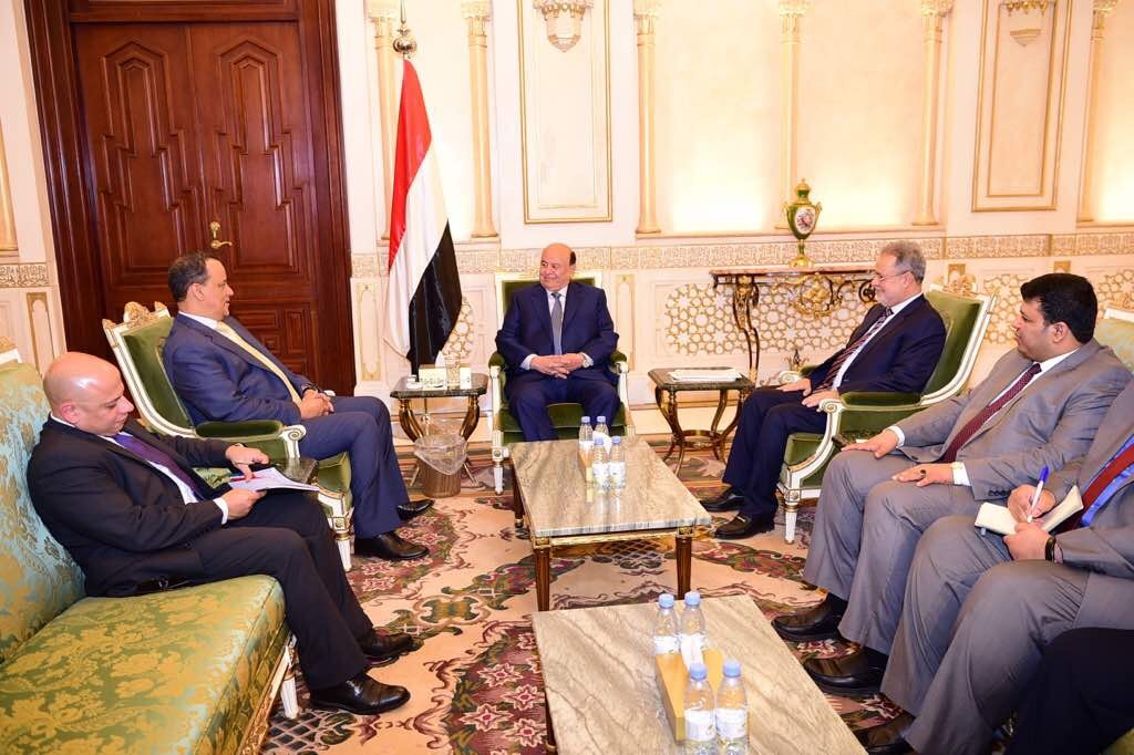 رئيس الجمهورية يستقبل المبعوث الأممي الى اليمن 