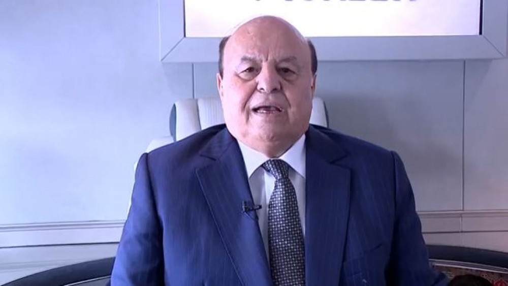 الرئيس هادي  يعزي في استشهاد الشيخ ياسين العدني