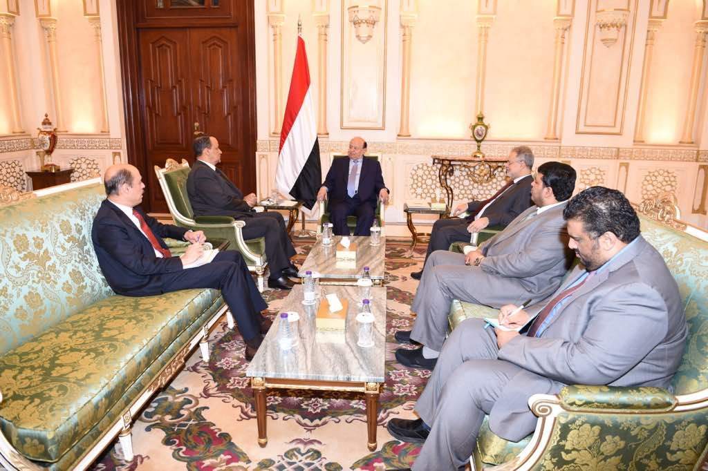 الرئيس هادي يلتقي في الرياض مبعوث الأمم المتحدة
