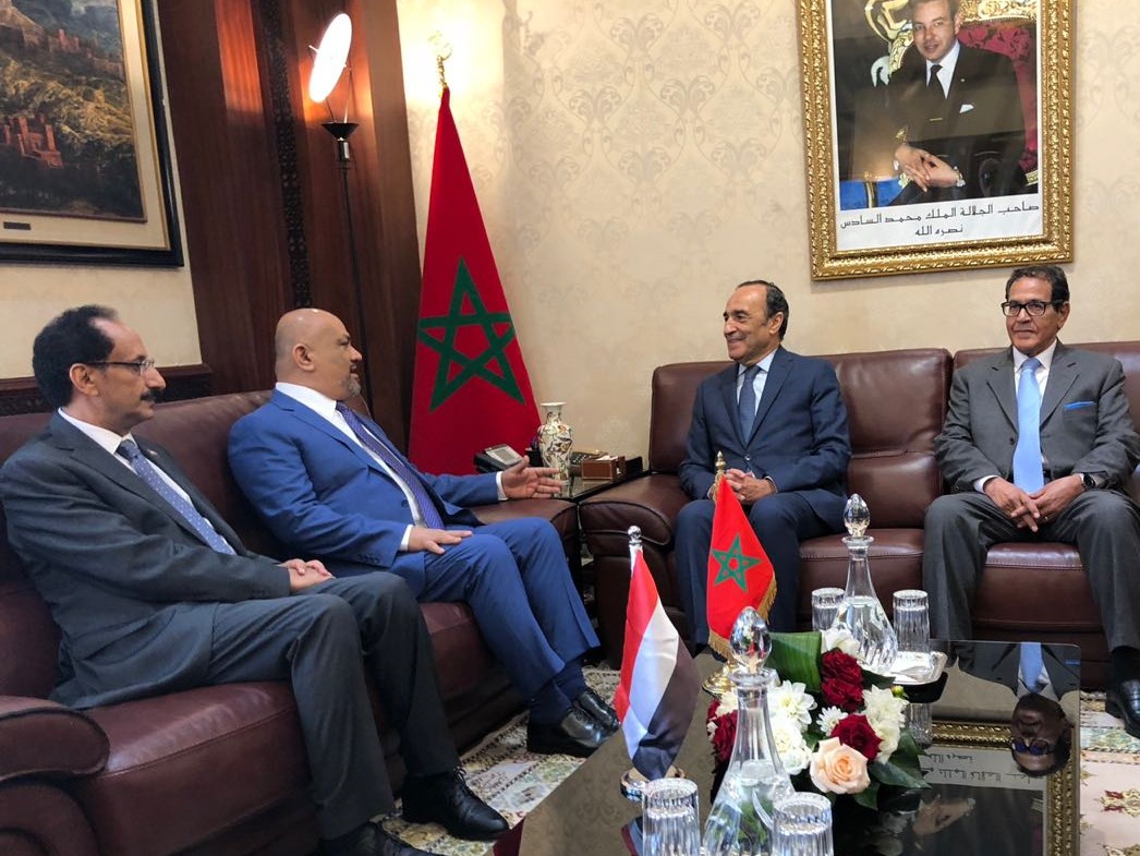 اليماني يلتقي رئيس مجلس النواب المغربي والأخير يؤكد على ثبات موقف بلاده الداعم لليمن
