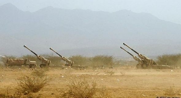 مدفعية الجيش الوطني تقصف المليشيات في تبة السلال