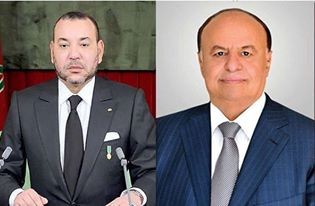 الرئيس هادي يهنئ ملك المغرب بذكرى استقلال بلاده