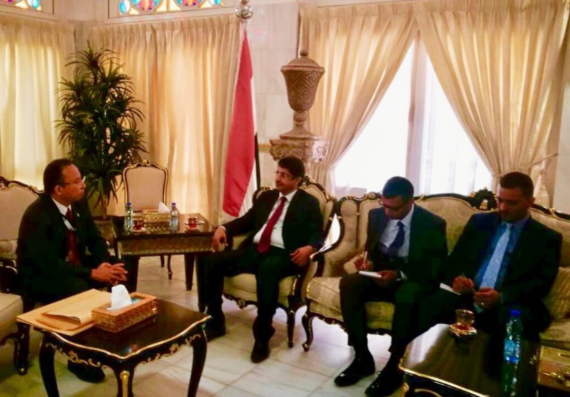بجاش يلتقي القائم بأعمال السفارة اليابانية لدى اليمن