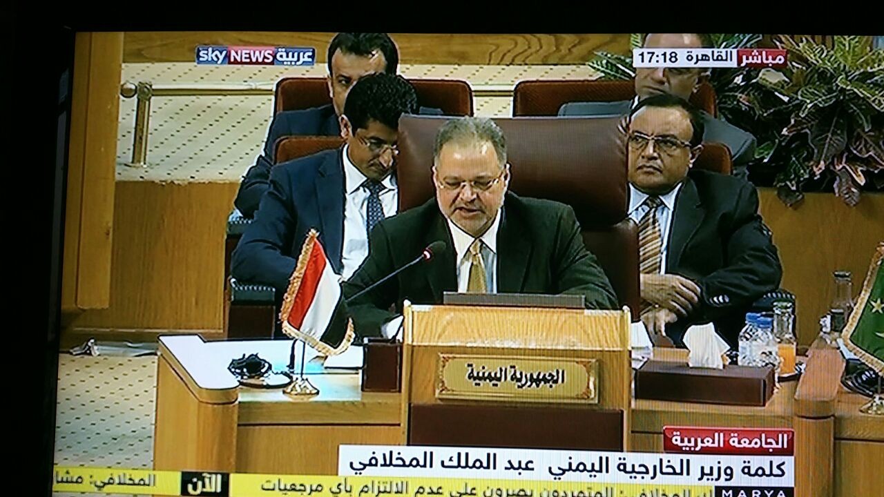 عبدالملك المخلافي يكشف تفاصيل جديدة في الجامعة العربية بشان مشاورات السلام بالكويت 
